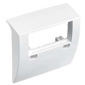 Cadre 45mmx45mm - 2 postes - Pour plinthe Keva 125mmx20mm - PVC Blanc Artic|Planet wattohm-PLW11093