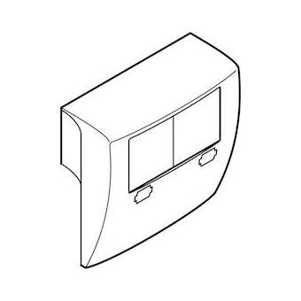 Cadre 45mmx45mm - 2 postes - Pour plinthe Keva 80mmx20mm - PVC Blanc Artic|Planet wattohm-PLW11758