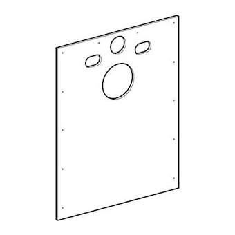 Recouvrement espace montage bâti-support Geberit Duofix construction massive|Geberit-GBR244.204.00.1