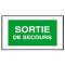 Plaque signalisation additionnelle Arcor - 'Sortie de secours'