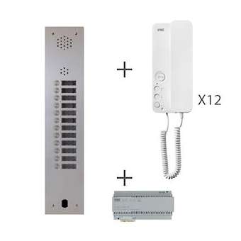 Kit Audio 1R 12Bp 2 Voice Programme|Urmet france-URMKA83-112