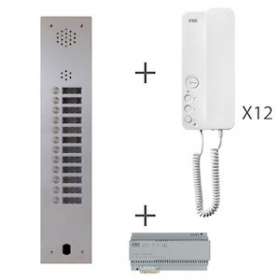 Kit Audio 1R 12Bp 2 Voice Programme|Urmet france-URMKA83-112