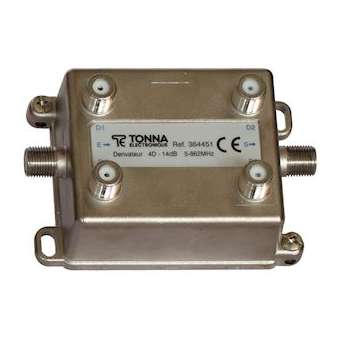 Dérivateur de passage 4 directions 'F' - 2,7/14 dB - 5/862 MHz|Tonna-TOQ364451