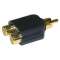 ADAPT600 Adaptateur 2x RCA femelle vers 1x RCA mâle, noir