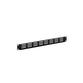 Plaque ajourée en acier noir 19', 1U|Rondson-ONDRP1UV
