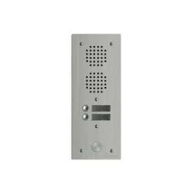 Platine aluminium 5mm audio 1 rangée 2 boutons|Golmar-BITUHR1002