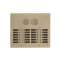 Platine aluminium HAUT-RISQUE audio 4 rangées 24 boutons CHAMPAGNE