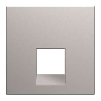 Enjoliveur prise RJ45 gallery 45DEG 2 modules titane|Hager-HAGWXD230T