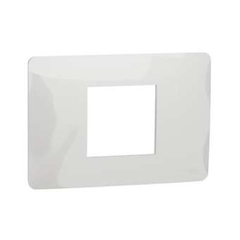 Unica Studio - plaque de finition - Blanc - 2 modules|Schneider Electric-SCHNU210218
