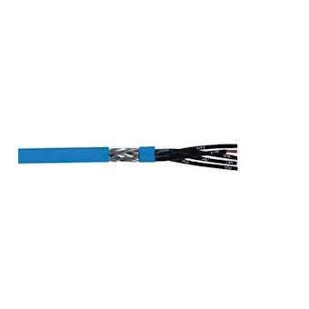Câble souple OPVC bleu FCY 3X1 TGL blindé pour application CEM|Fils et Câbles Druise-FILOPVCBLEUFCY3X1TGL