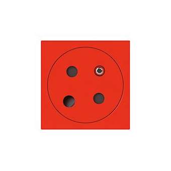 Prise 2P+T Surface à détromp Mosaic Link racc latéral 2 mod rouge antimicrobien|Legrand-LEG077188L