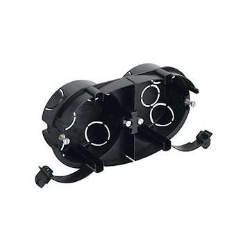 Boîte double Système Linéal - Pour plinthe Keva 125mmx20mm - PVC Blanc Artic|Planet wattohm-PLW11076