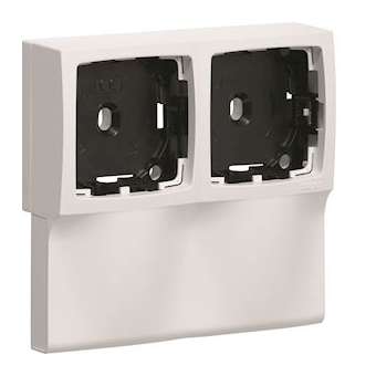 Support double appareillage saillie Legrand pour ATA12/20x50, blanc paloma|Hager-HAGATA125499010