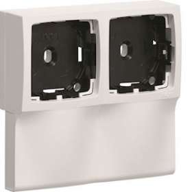 Support double appareillage saillie Legrand pour ATA12/20x50, blanc paloma|Hager-HAGATA125499010