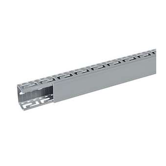 Goulotte Segma oblongue 60mmx40mm - Pas de 50mm - 1 couvercle - Longueur 2m -PVC|Planet wattohm-PLW23042
