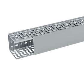 Goulotte Segma oblongue 100mmx100mm - Pas de 50mm - 1 couvercle -longueur 2m-PVC|Planet wattohm-PLW23053