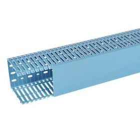 Goulotte de câblage Segma BSI - 100x100mm - Fond+couvercle -Longueur 2m-PVC Bleu|Planet wattohm-PLW33050