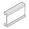 Couvercle complémentaire largeur 40mm -Longueur 2m -Pour goulotte Segma BSI 40mm