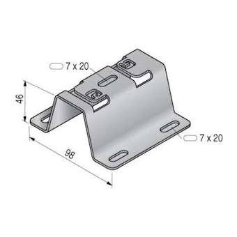 Support horizontal SH100, SZ, pour chemin de câbles fil|Niedax France-NDX552142