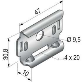 Clips multifonction T25/50, largeur maxi 200 mm, SZ|Niedax France-NDX552129