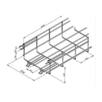 Chemin de câbles fil automatique CITO MTC 105x200, EZ|Niedax France-NDX711376