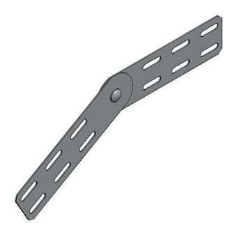Eclisse plate articulée verticalement EA, hauteur 96/99, GC|Niedax France-NDX404008
