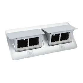 Pop-up pour mobilier 2x4 modules livré avec kit d'installation - aluminium|Legrand-LEG654015