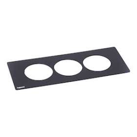 Plaque Disq'In Incara 3 postes noir|Legrand-LEG654761