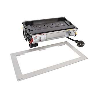 Flip-up Incara 2x2P+T Surface + USB A+C +RJ45 + HDMI - 8 modules métal|Legrand-LEG654851