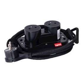Double prise 2P+T Surface Electr'On Incara 2 postes - noir|Legrand-LEG654905