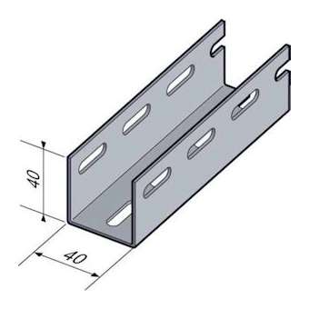 Profilé perforé U A585 44x42x1.75, 3m, SZ|Niedax France-NDX015203