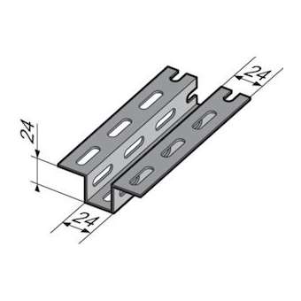Profil Oméga A575, 24x48x24x1.75, 3m, SZ|Niedax France-NDX017005