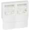 Cadre Appareillage saillie 2 postes pour moulures DLPlus épaisseur 16mm - blanc