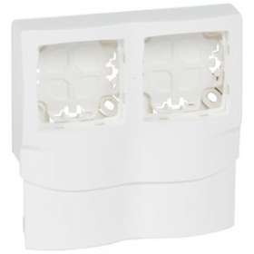 Cadre Appareillage saillie 2 postes pour moulures DLPlus épaisseur 16mm - blanc|Legrand-LEG031466