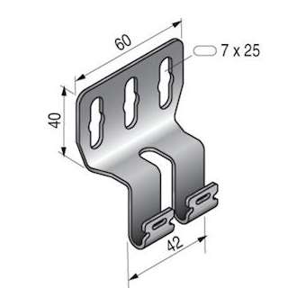 Support vertical SV50, I2, pour chemin de câbles fil|Niedax France-NDX554141