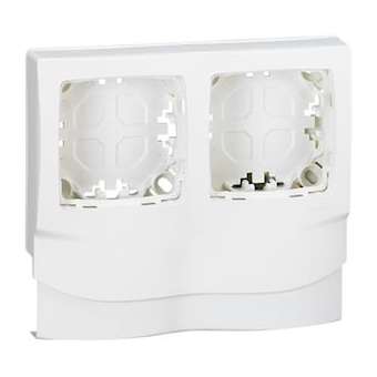 Cadre Appareillage saillie 2 postes pour moulures DLPlus épaisseur 20mm - blanc|Legrand-LEG031418