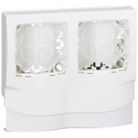 Cadre Appareillage saillie 2 postes pour moulures DLPlus épaisseur 20mm - blanc|Legrand-LEG031418