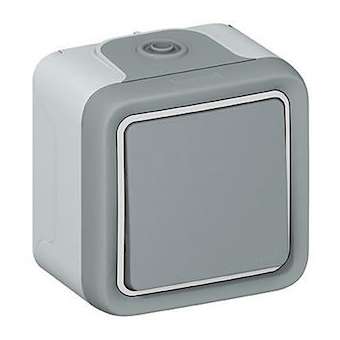 Interrupteur ou va et vient Plexo complet saillie - gris|Legrand-LEG069923