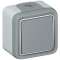 Interrupteur ou va et vient Plexo complet saillie - gris