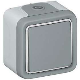 Interrupteur ou va et vient Plexo complet saillie - gris|Legrand-LEG069923