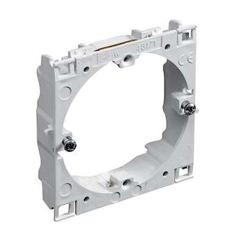 Cadre fixation Logix Universel-1 poste-Largeur 80mm, appareillage entraxe 60mm|Planet wattohm-PLW48171