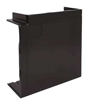 Angle plat queraz enclipsage direct pour GBD50131 RAL 9011 noir|Hager-HAGL43989011