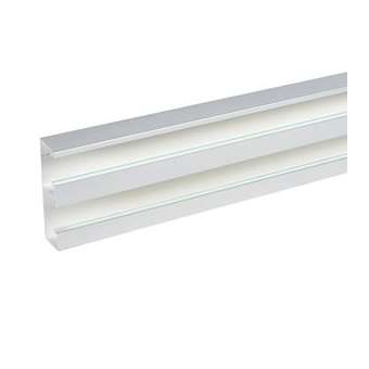 Goulotte Logix 45-160x50-2 compartiment-Livré sans couvercle-PVC Alumnic RAL9006|Planet wattohm-PLW68335