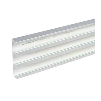 Goulotte Logix 45 - 190x50-3 compartiments-2m-Livré sans couvercle-PVC Aluminium|Planet wattohm-PLW68336