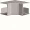 Angle intérieur lifea pour LF40040 RAL 7030 gris|Hager-HAGM58017030
