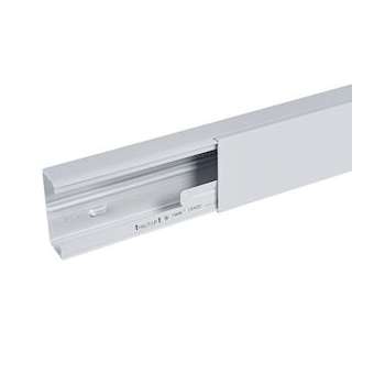 Goulotte distribution Viadis 90x40mm-Fond+couvercle-1 compart-Longueur 2m-Gris|Planet wattohm-PLW16430