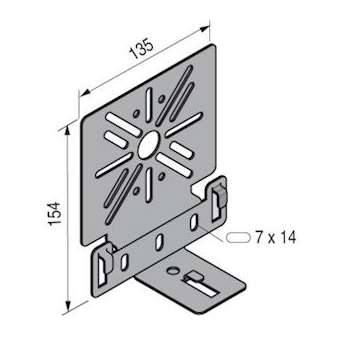 Support de boîte SBP, SZ, pour chemin de câbles fil.|Niedax France-NDX552145