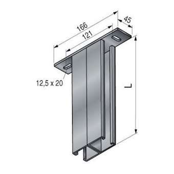 Pendard STRUT double 41x82, longueur 1500 mm, GC|Niedax France-NDX678376