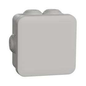 Mureva Box, boite de dérivation IP55 + embouts + bornier 80x80x45, gris|Schneider Electric-SCHENN05204