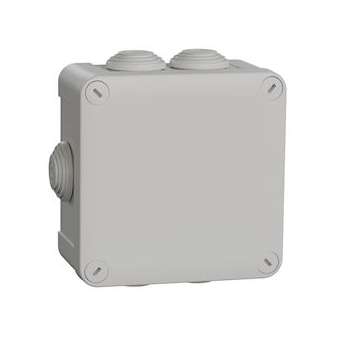 Mureva Box, boite de dérivation IP55 + embouts + bornier 105x105x55, gris|Schneider Electric-SCHENN05205